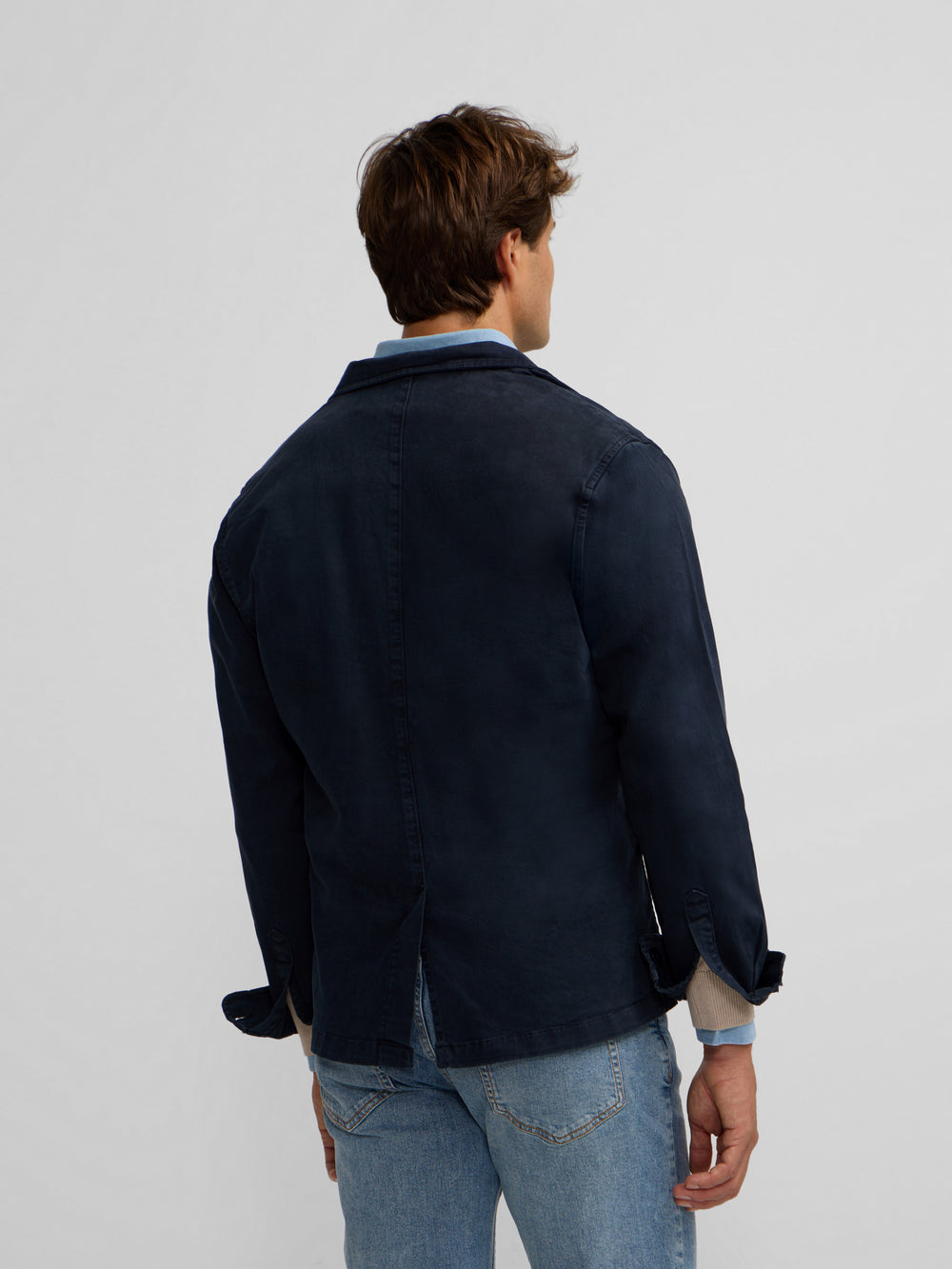 Semiblazer casual azul marino