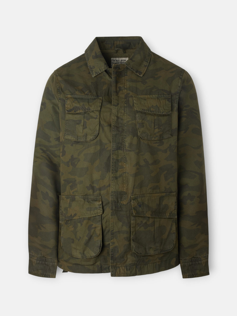 Casaco militar de camuflado verde