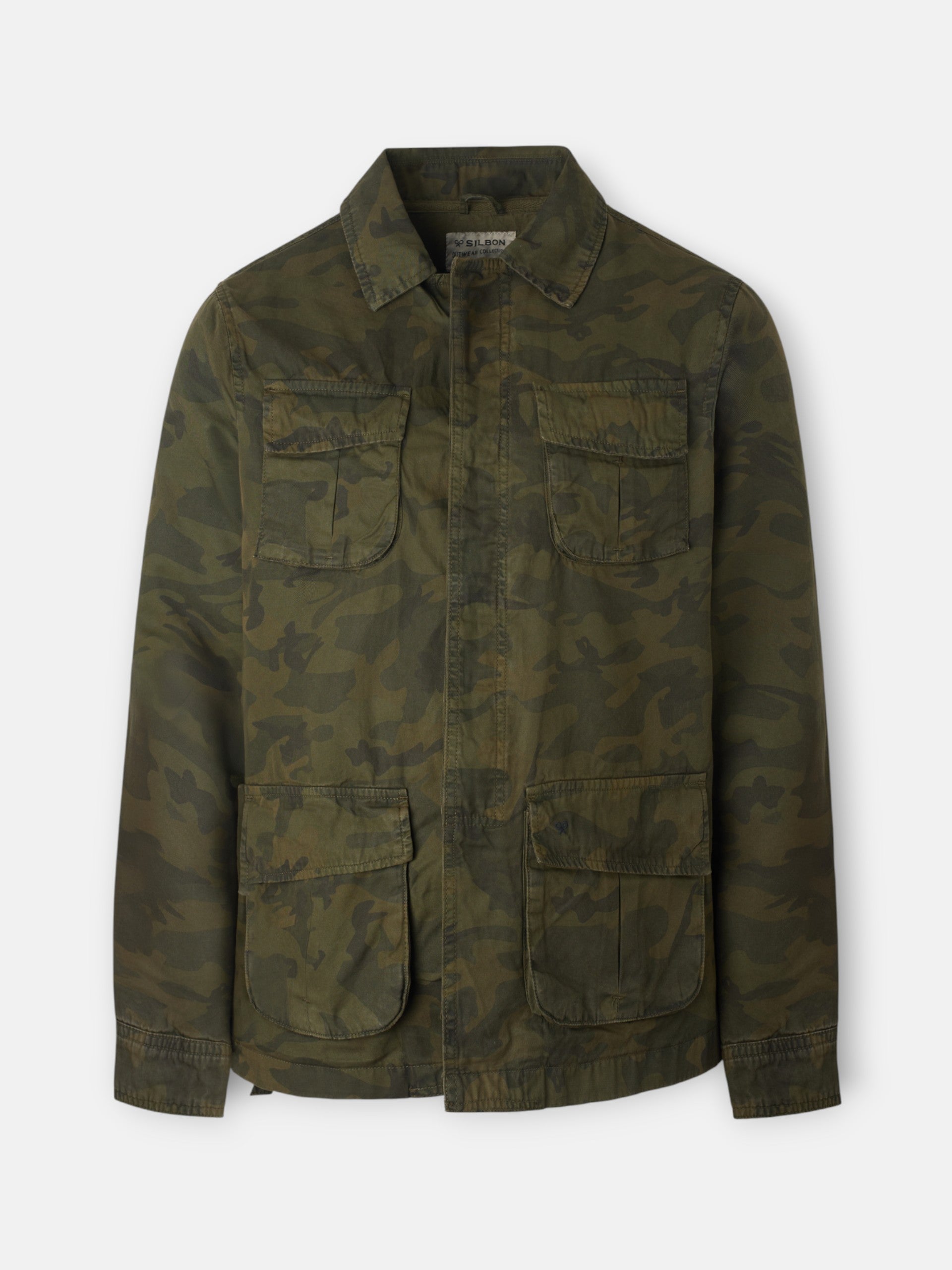 Casaco militar de camuflado verde