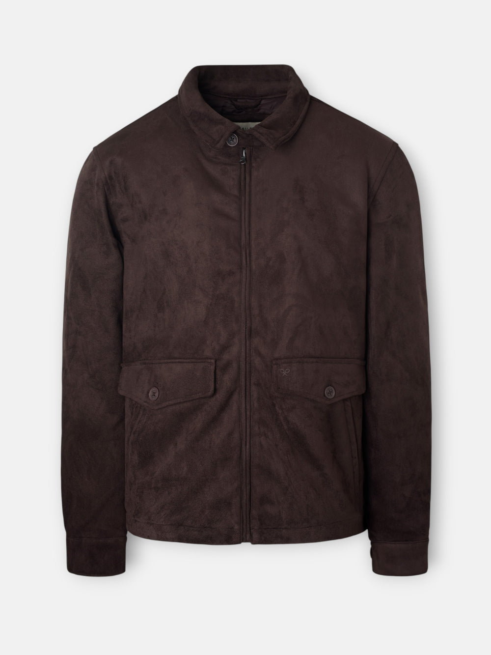 Casaco de camurça castanho