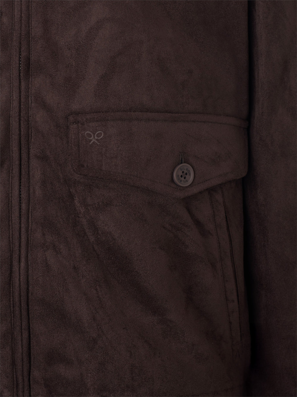 Casaco de camurça castanho