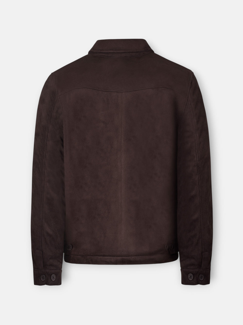 Casaco de camurça castanho