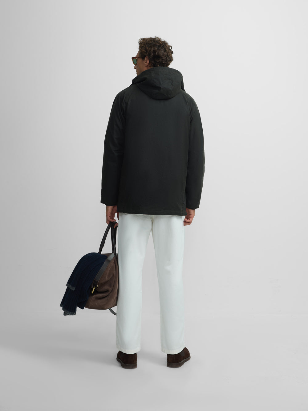 Classic green waxed coat