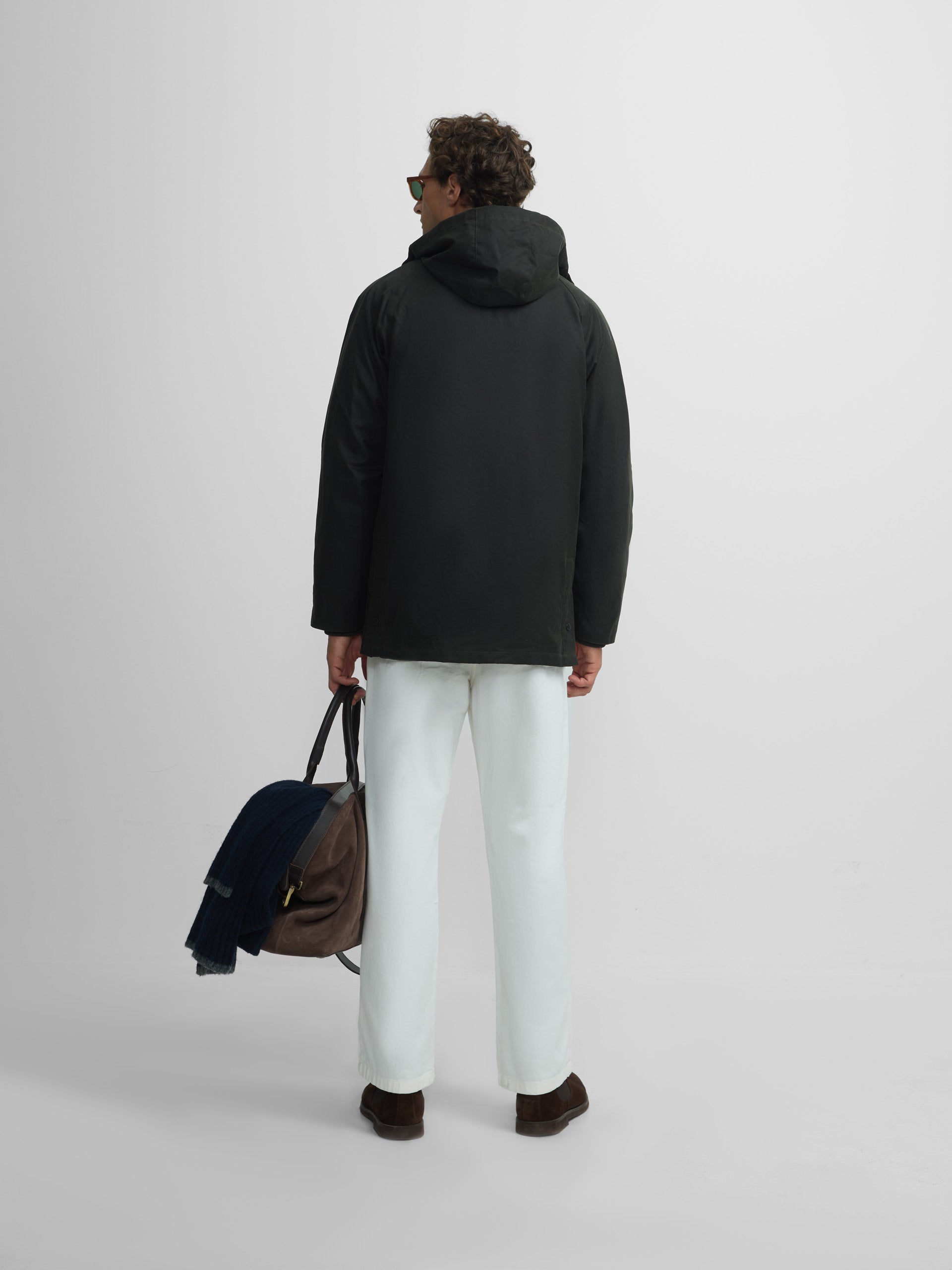 Classic green waxed coat