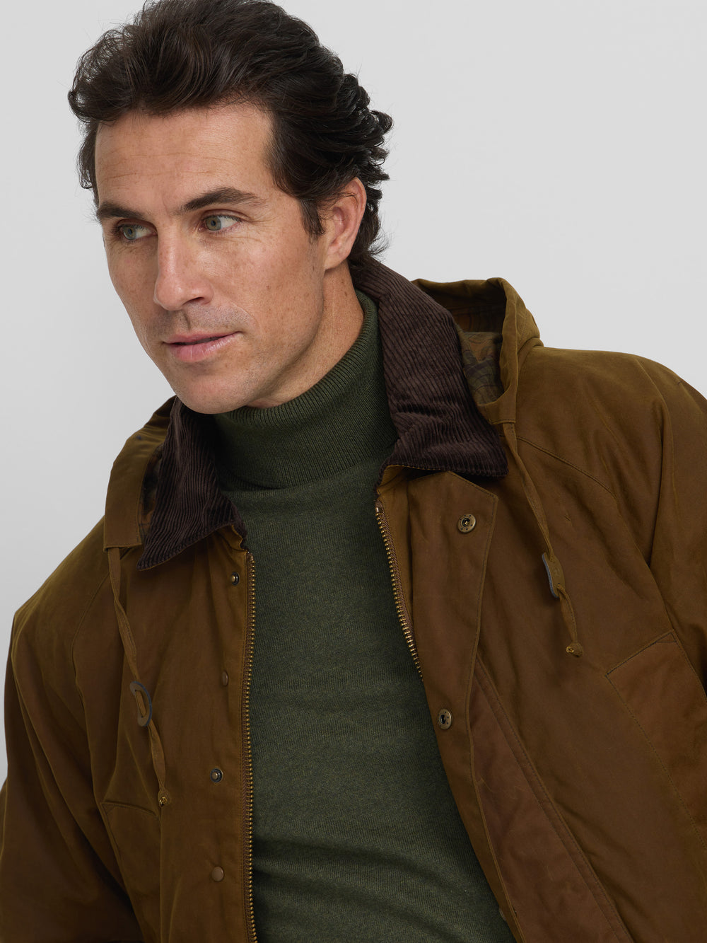 Manteau ciré moutarde classique