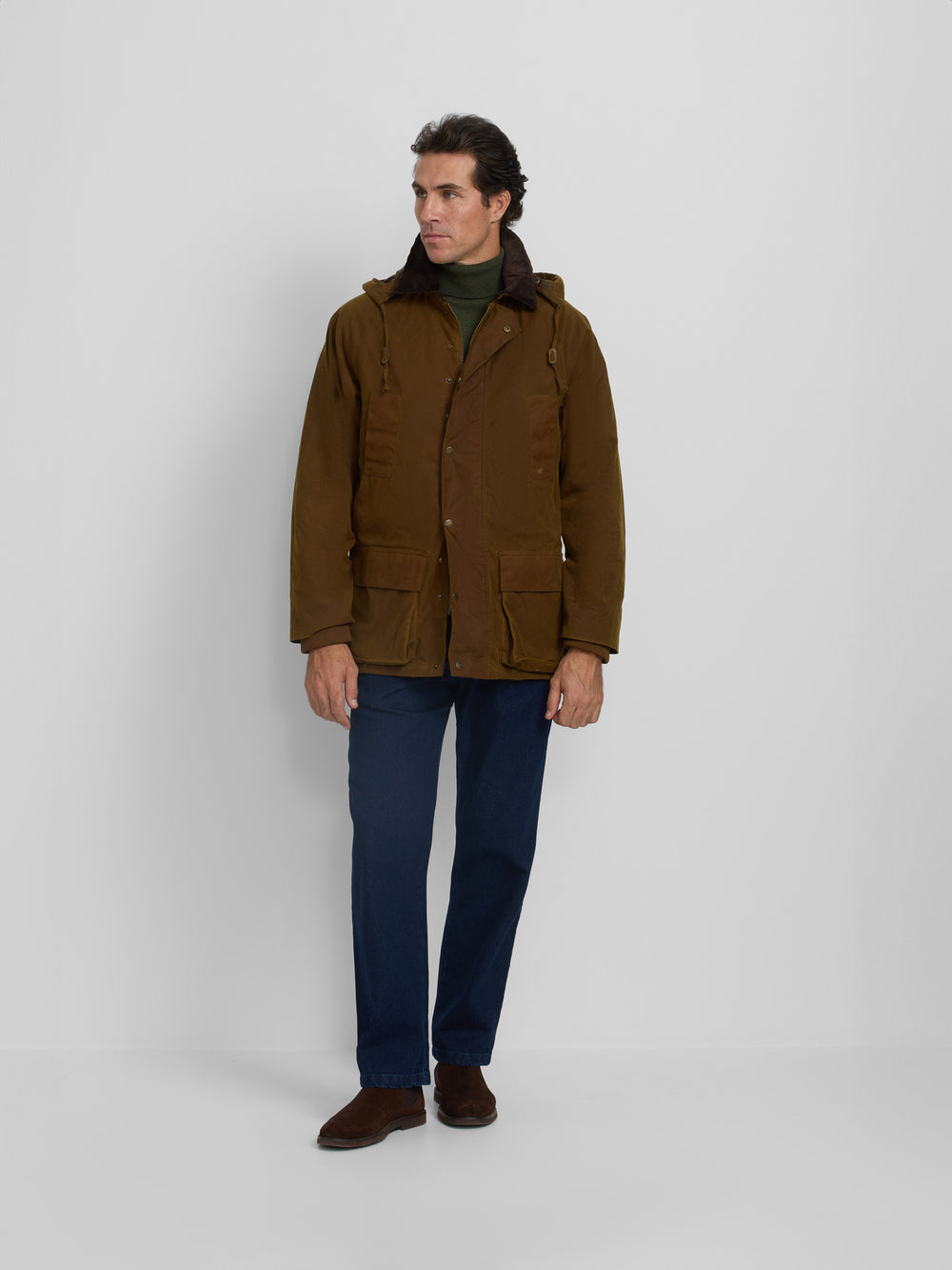 Manteau ciré moutarde classique