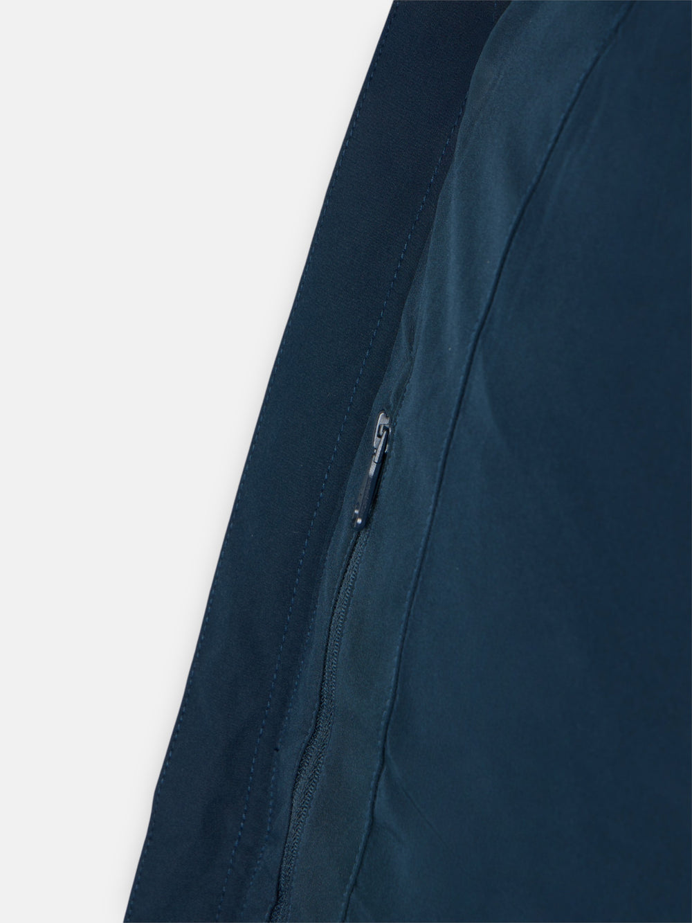 Warm navy technical hooded coat