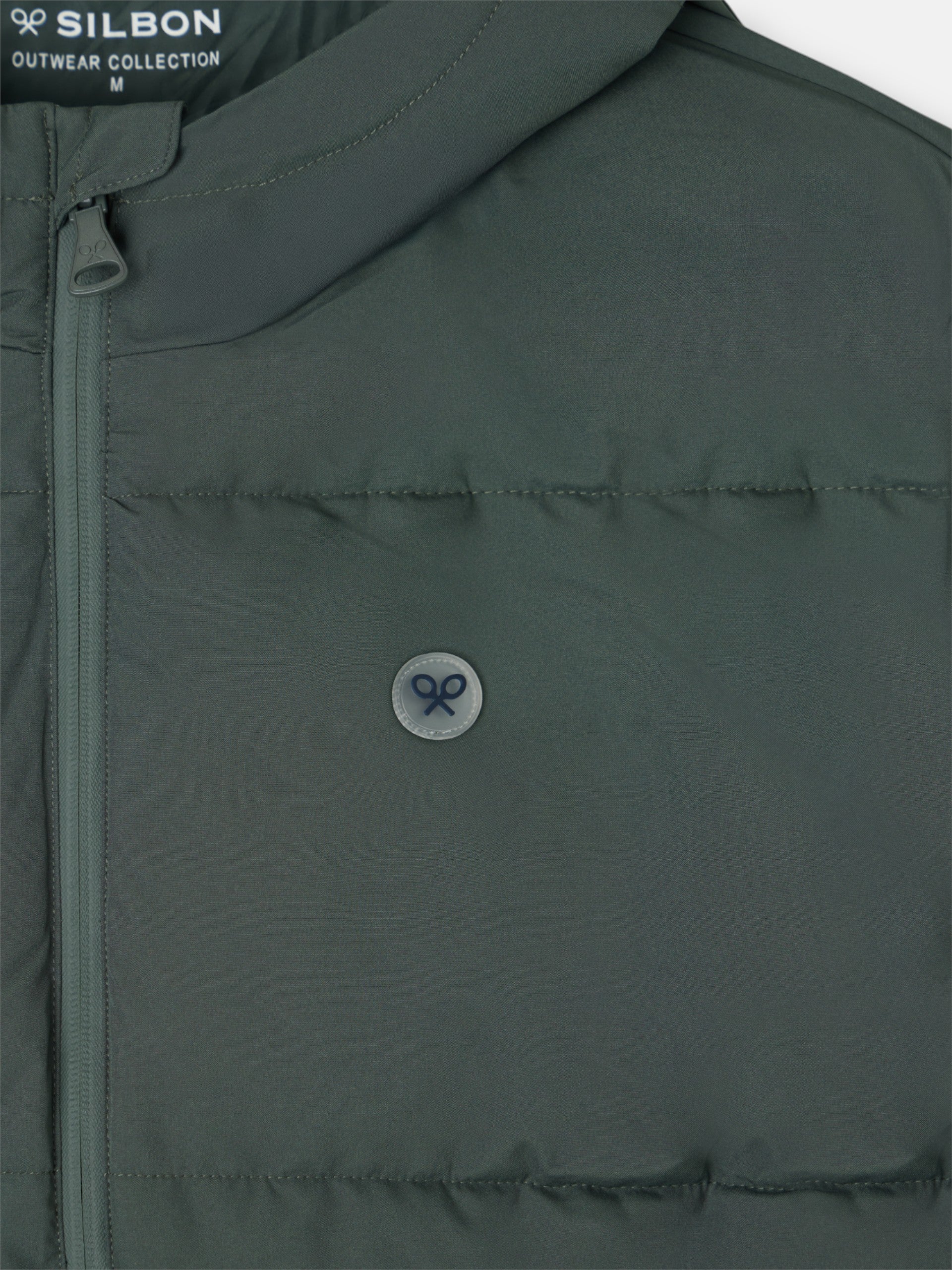 Manteau technique à capuche vert chaud