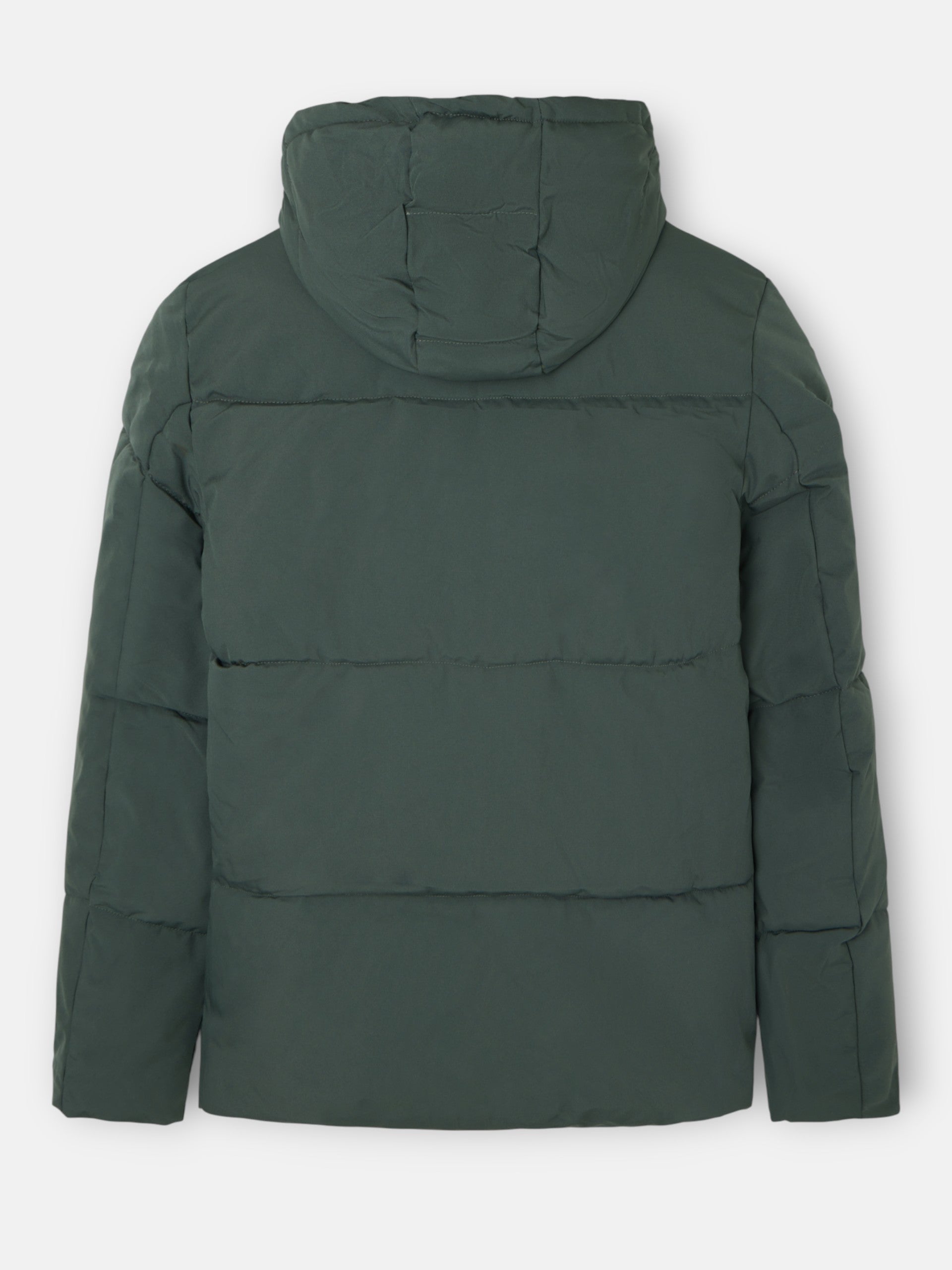 Manteau technique à capuche vert chaud