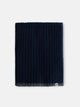 Navy blue contrast striped knit scarf