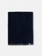 Navy blue contrast striped knit scarf