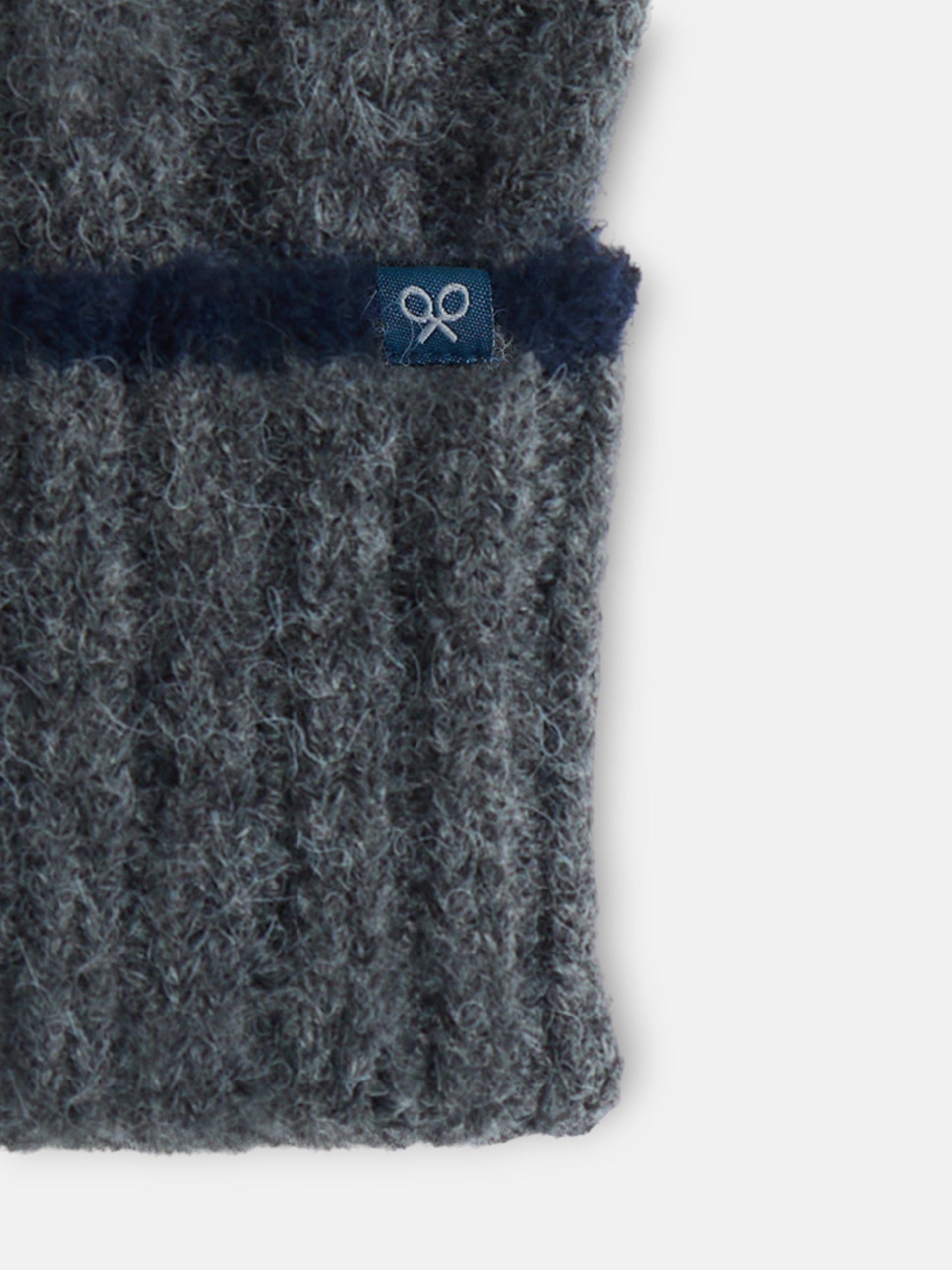 Guantes punto raya contraste gris