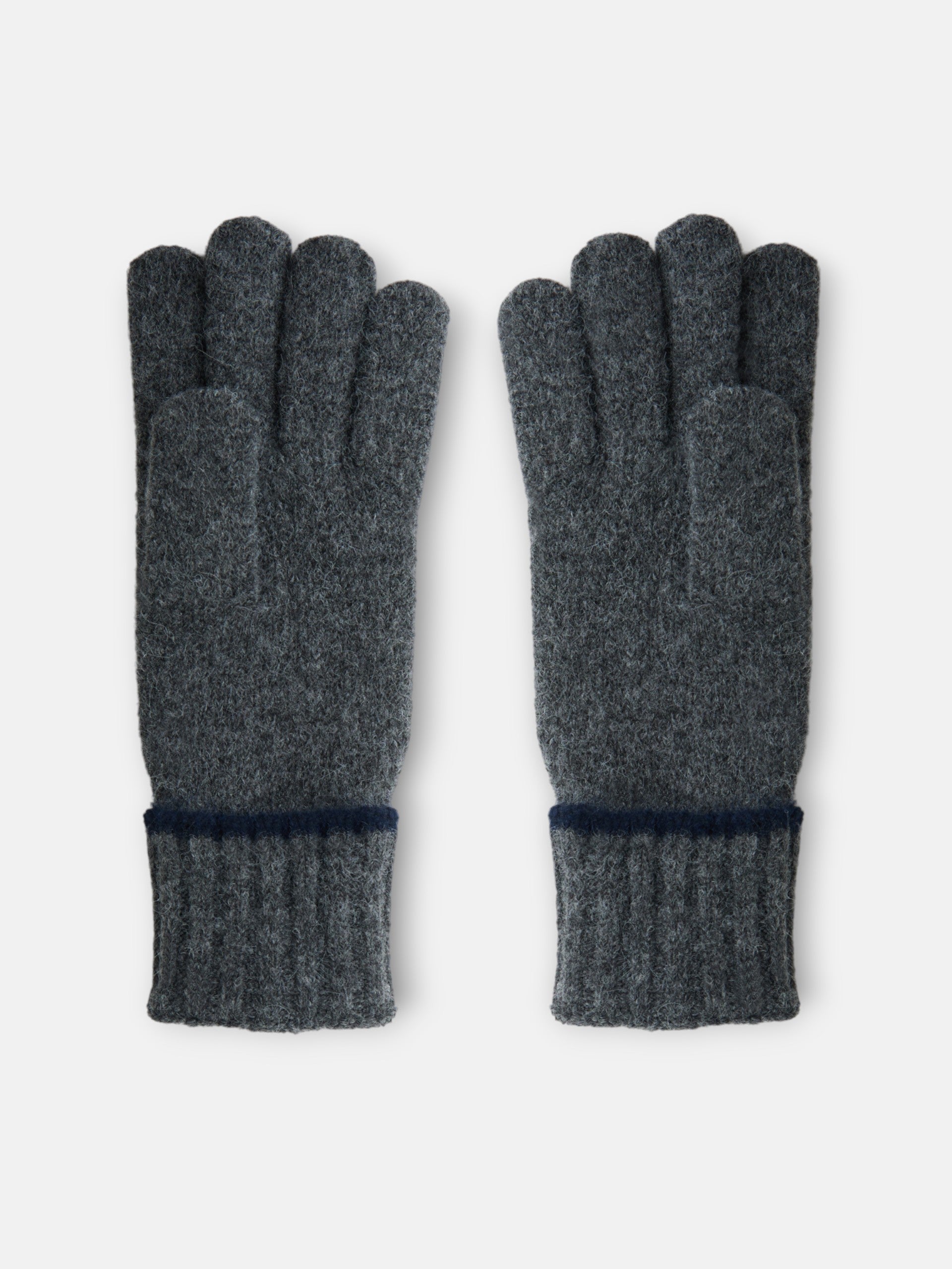 Guantes punto raya contraste gris