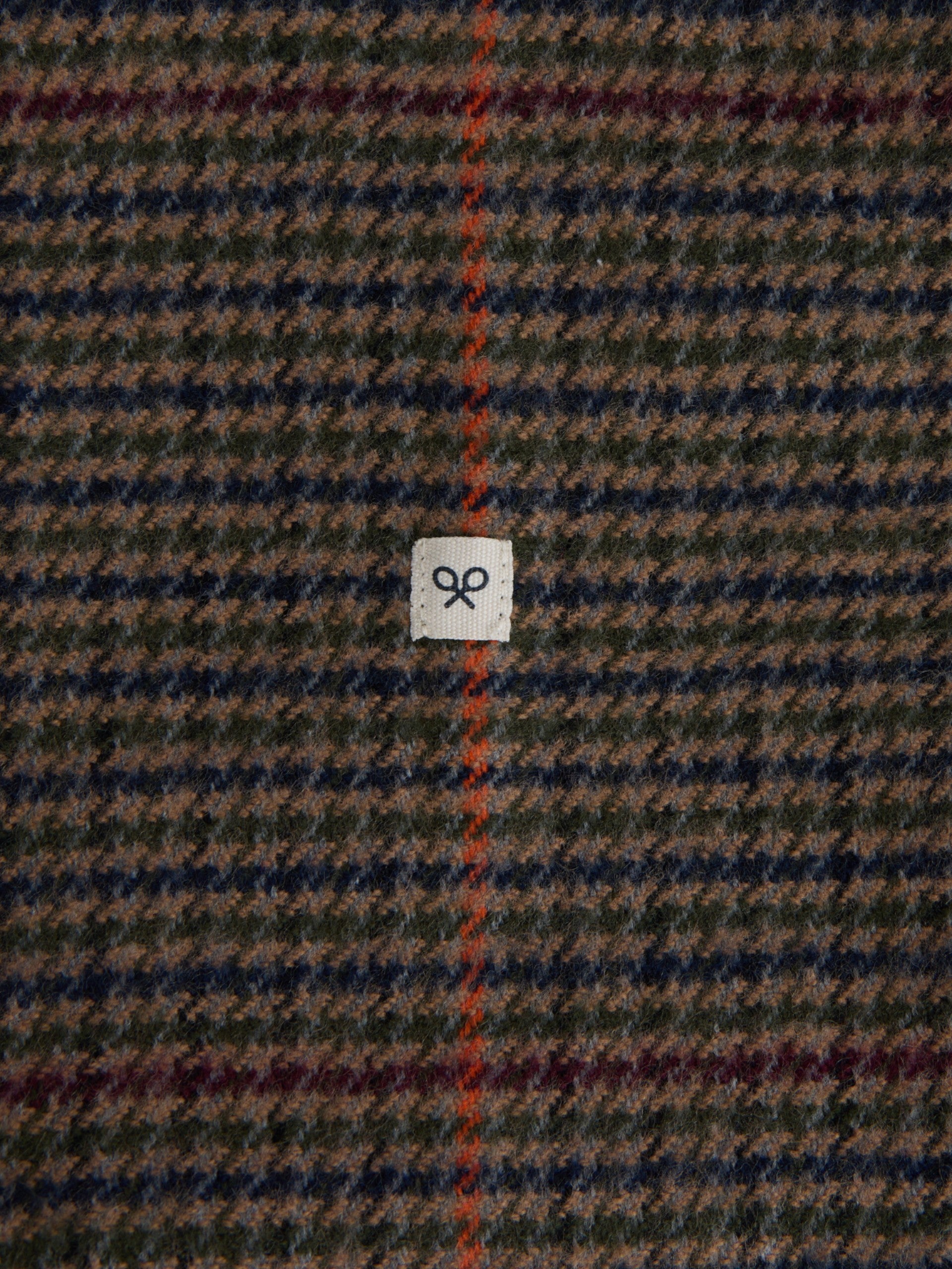 Écharpe à carreaux marron