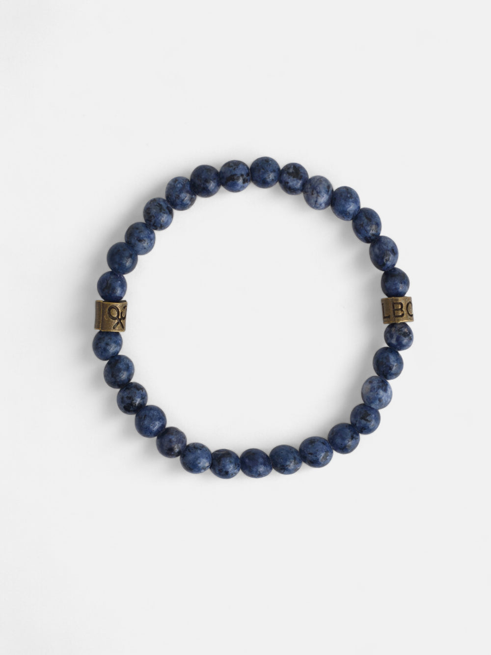 Navy blue round stone bracelet