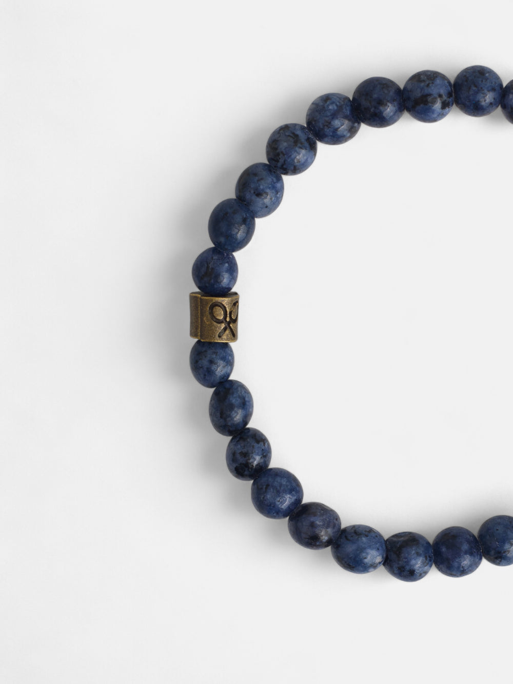 Navy blue round stone bracelet