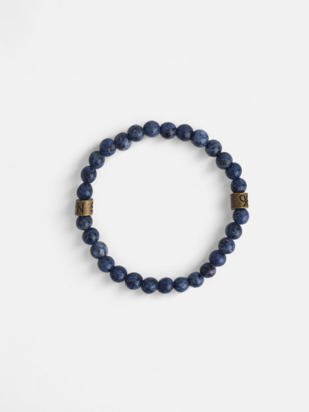 Navy blue round stone bracelet