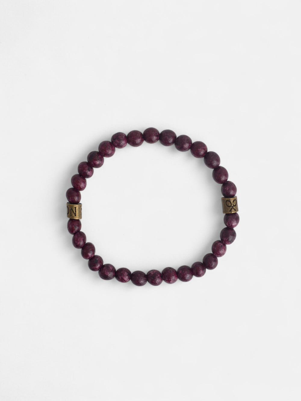 Burgundy round stone bracelet
