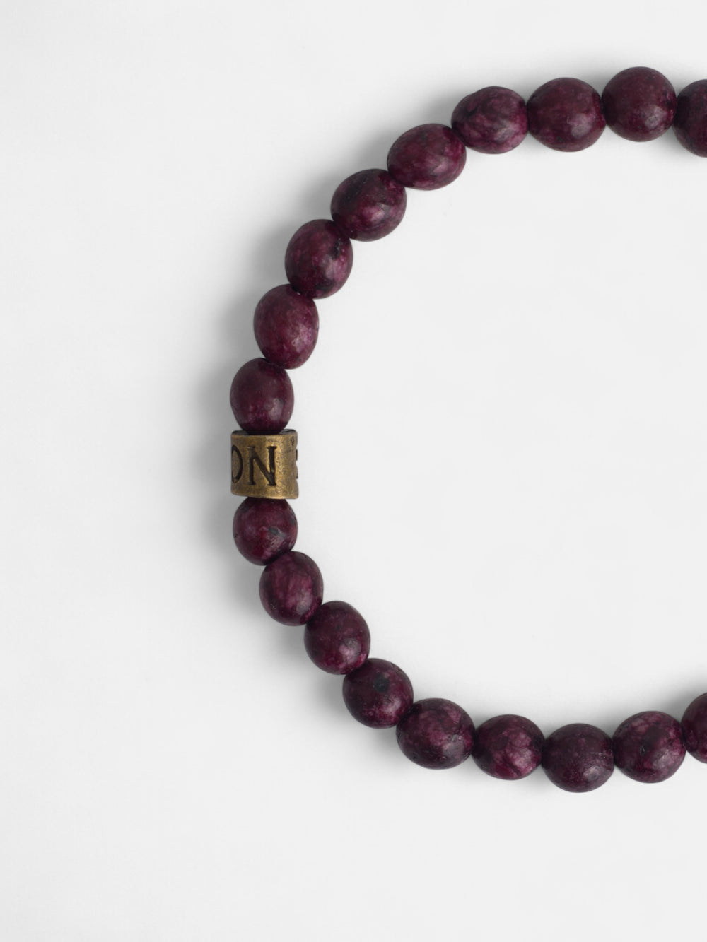 Burgundy round stone bracelet