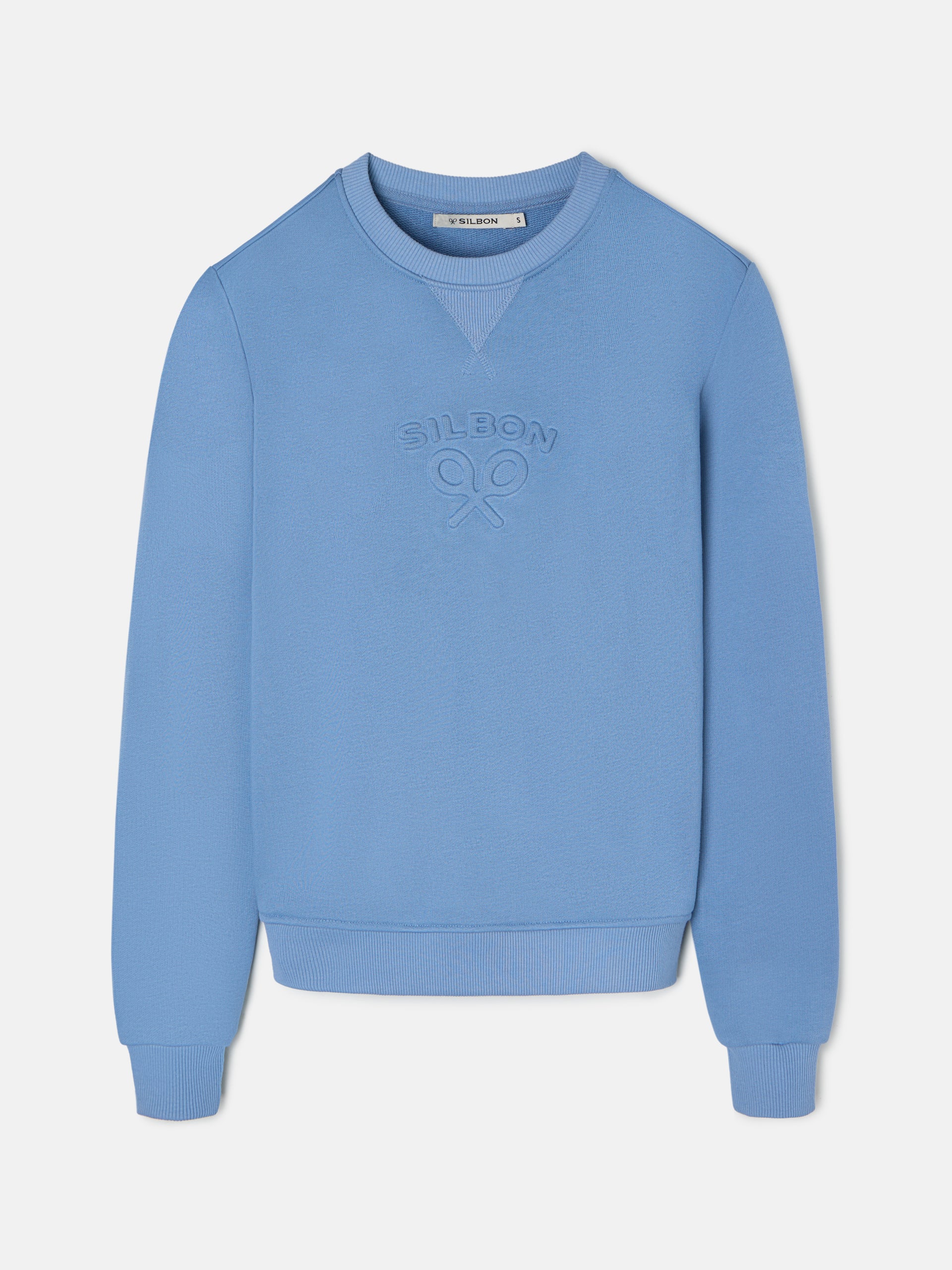 Sweat-shirt femme Silbon classique bleu