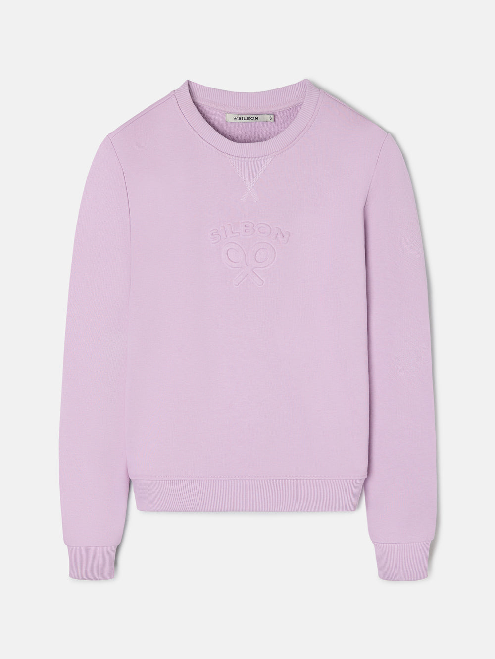 Sweat-shirt femme Silbon classique mauve