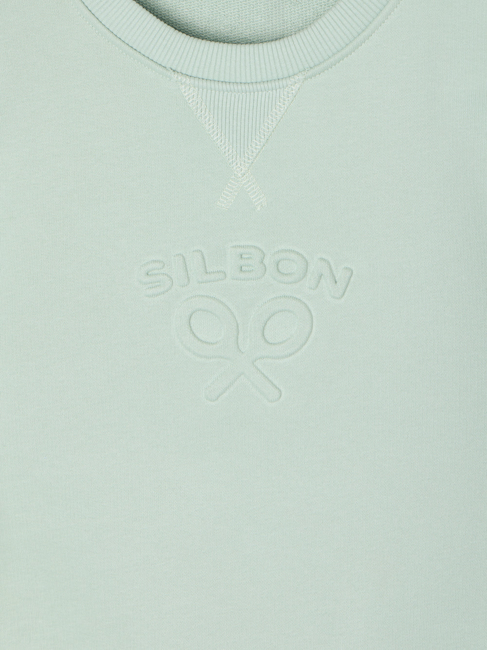 Sweat-shirt vert classique Silbon pour femme