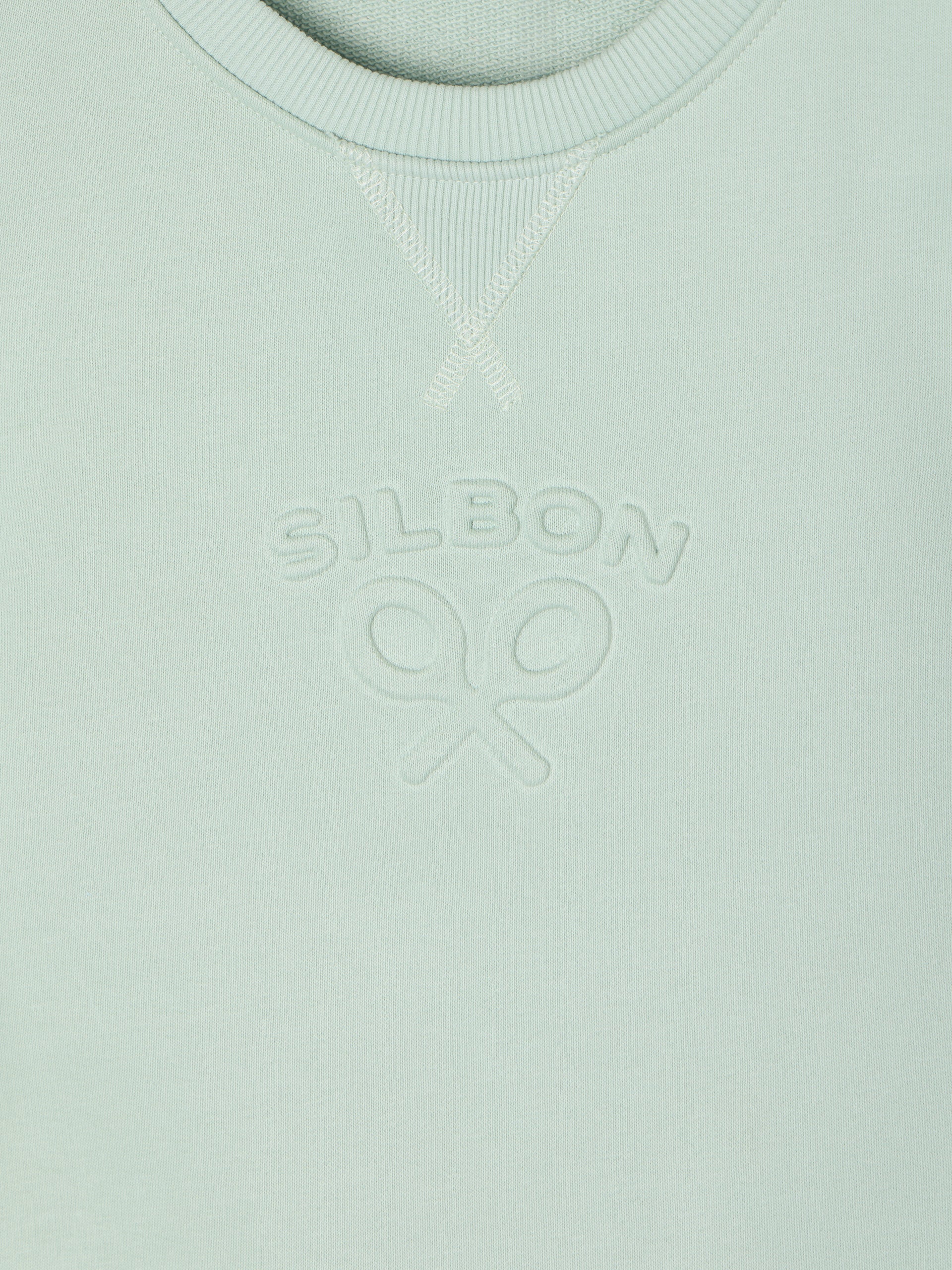 Sweat-shirt vert classique Silbon pour femme