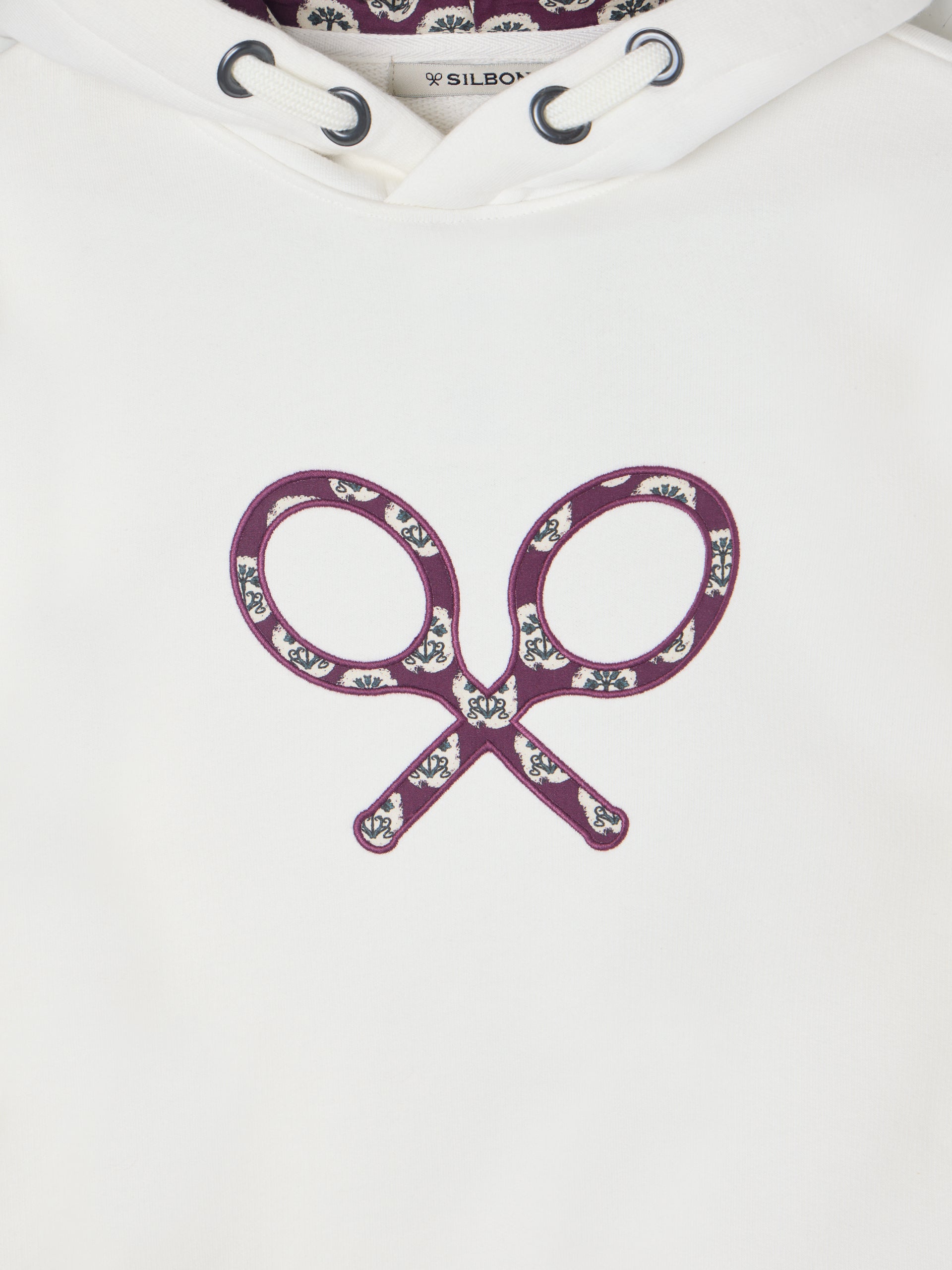 Sweatshirt mulher raquete estampado cru