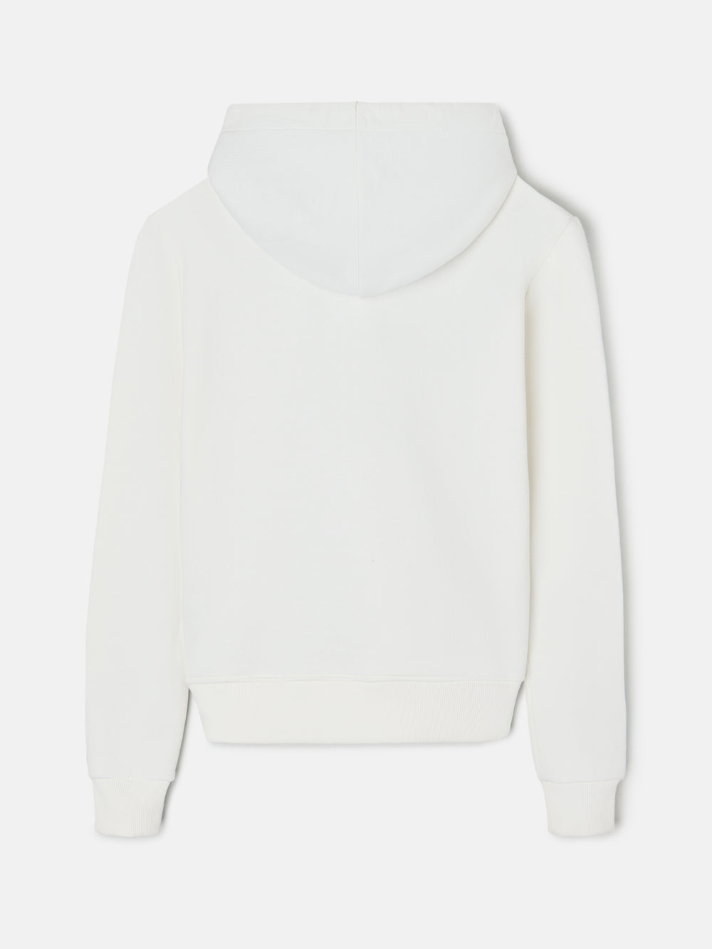 Sweat à capuche femme raquette imprimé crème