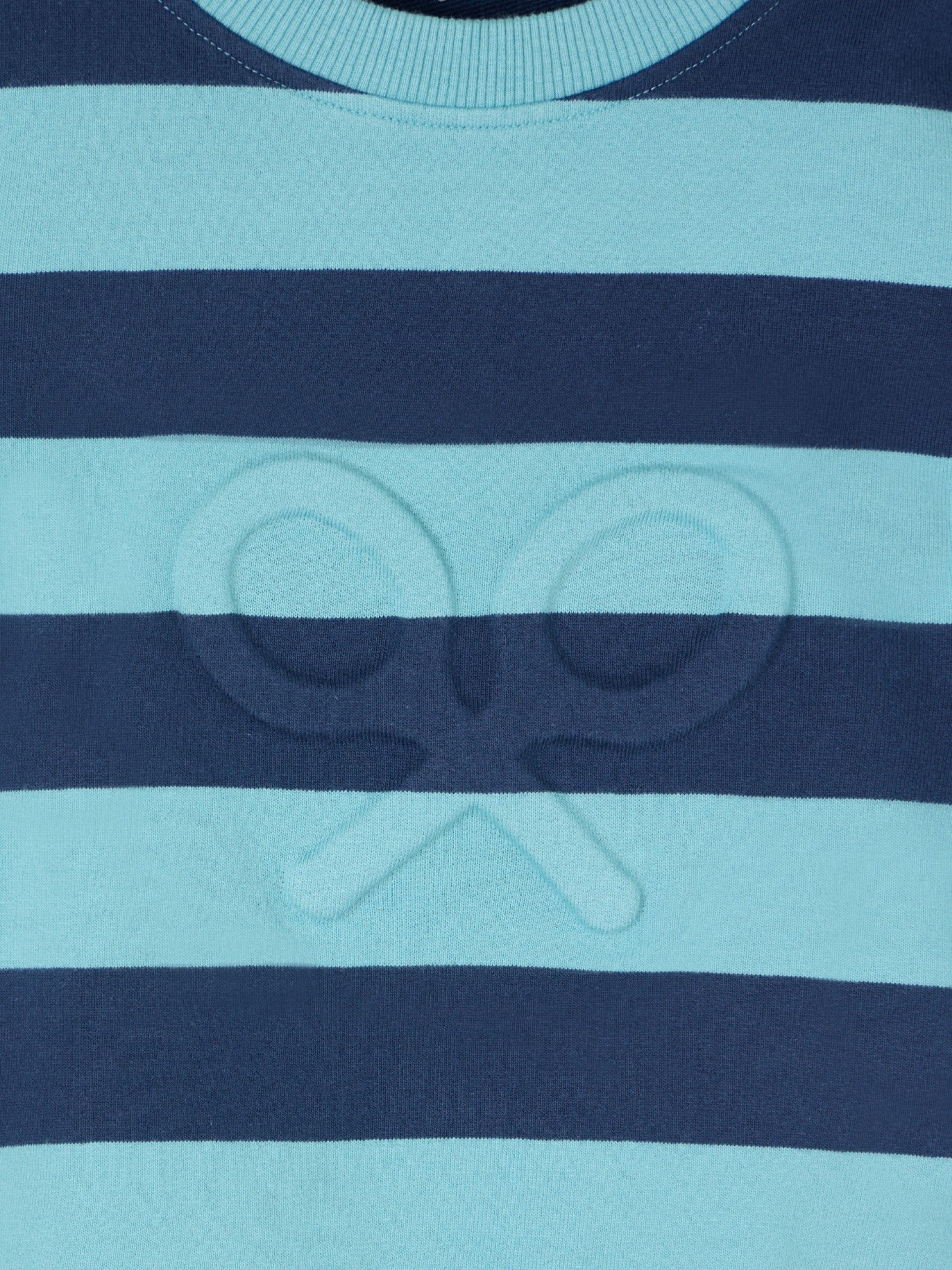 Sudadera woman hombreras rayas azules