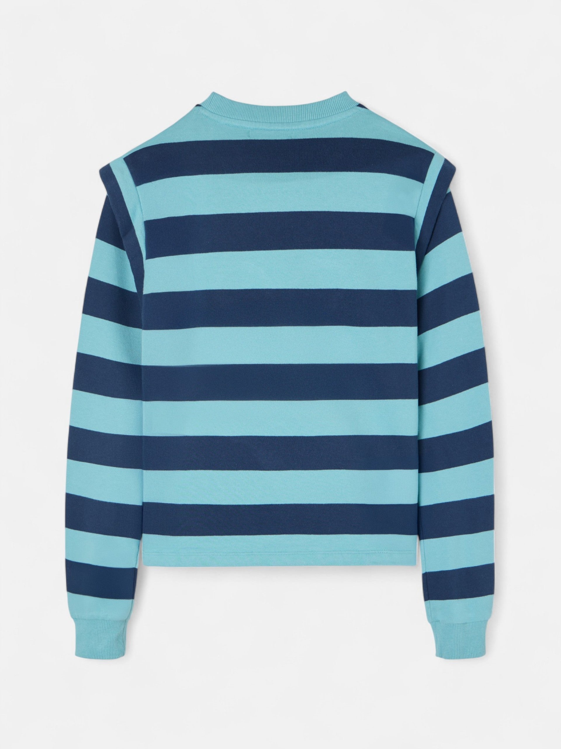 Sudadera woman hombreras rayas azules