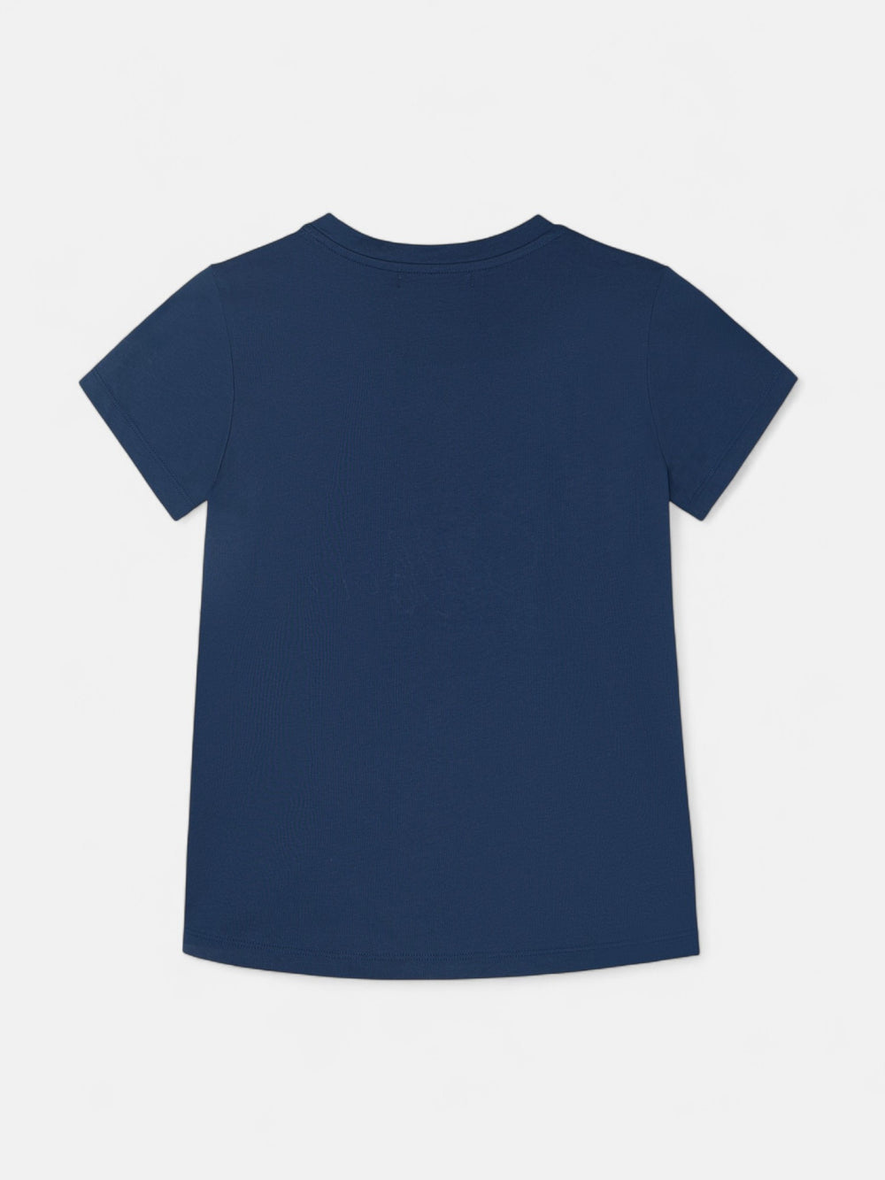 T-shirt classique bleu marine pour femme avec motif raquette