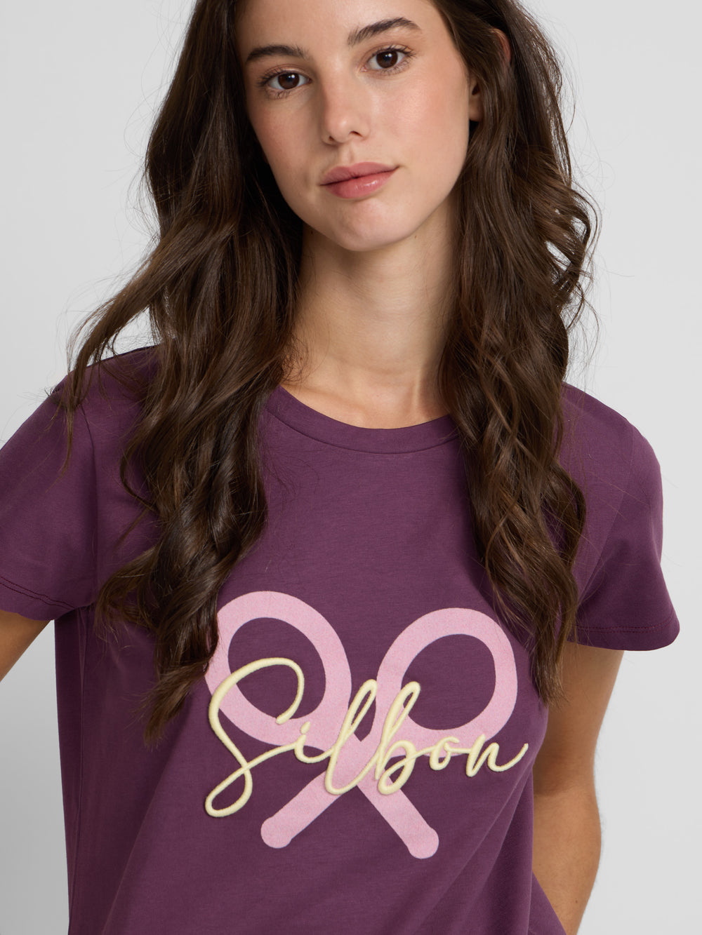 Camiseta woman clasica raqueta morado