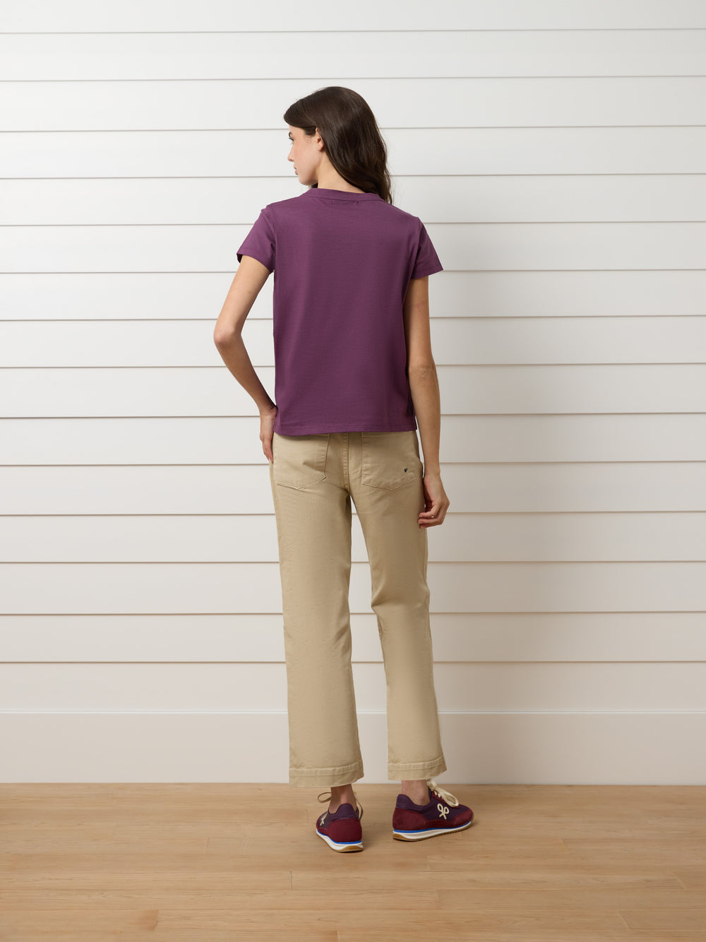 Camiseta woman clasica raqueta morado