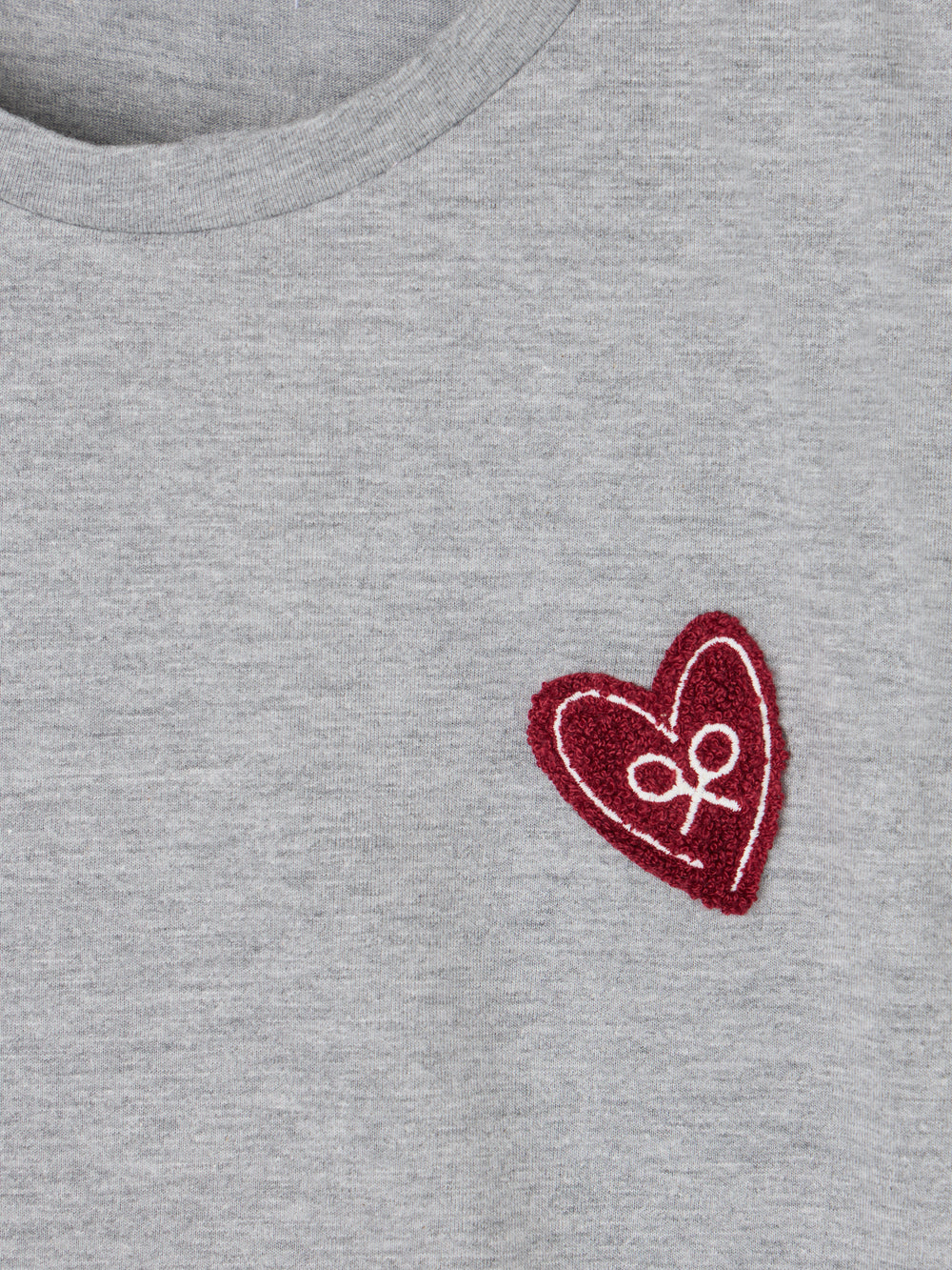 T-shirt woman love cinzenta