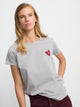 T-shirt woman love cinzenta