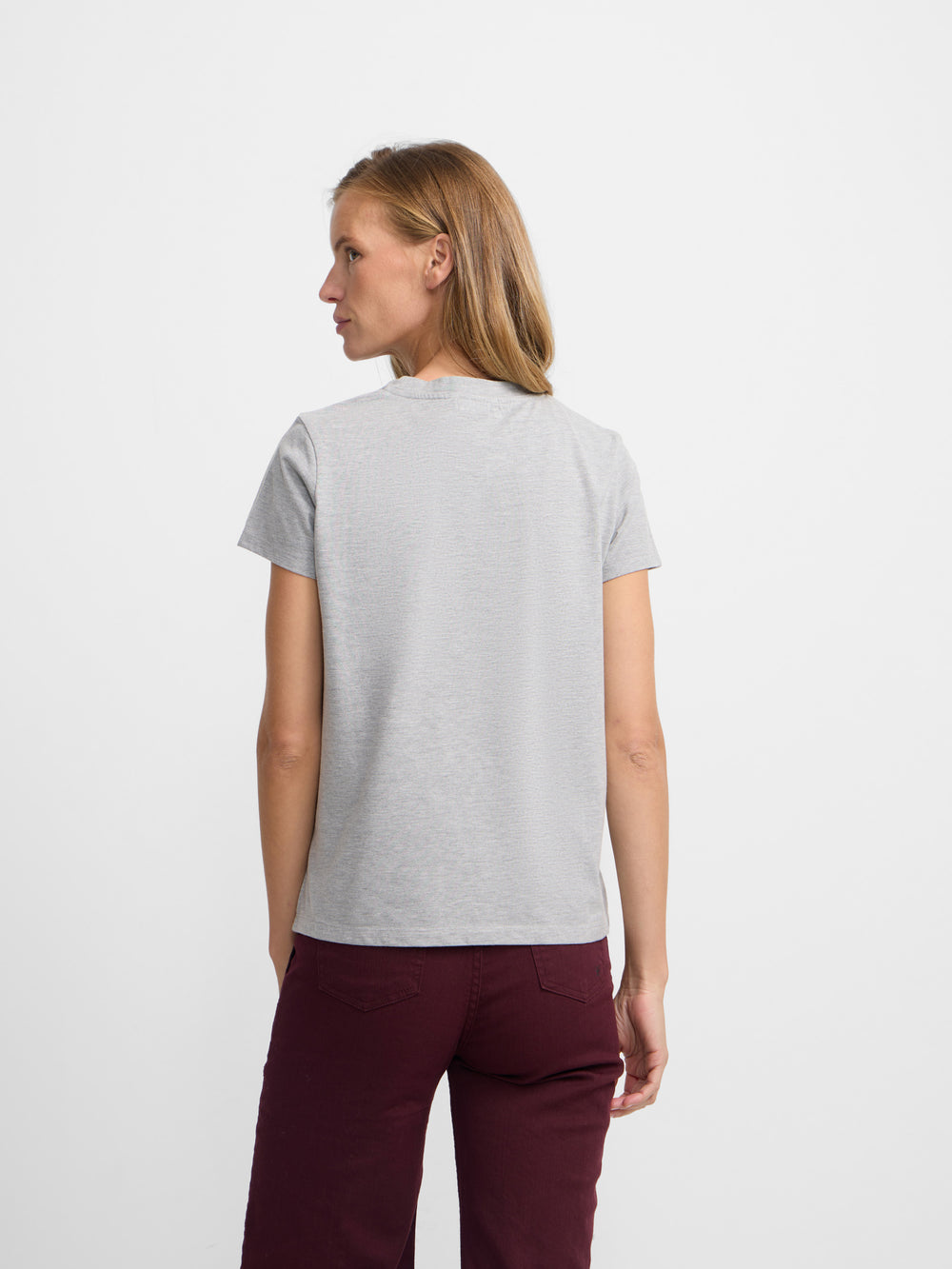 T-shirt woman love cinzenta