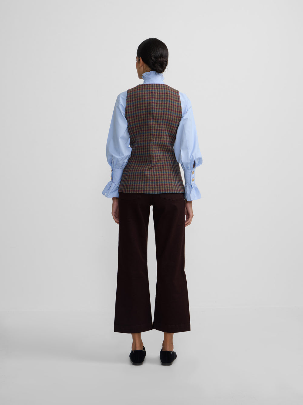 Calças culotte marinheiro castanho escuro