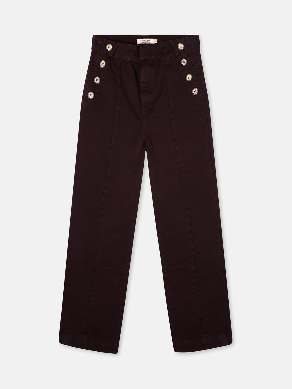 Calças culotte marinheiro castanho escuro