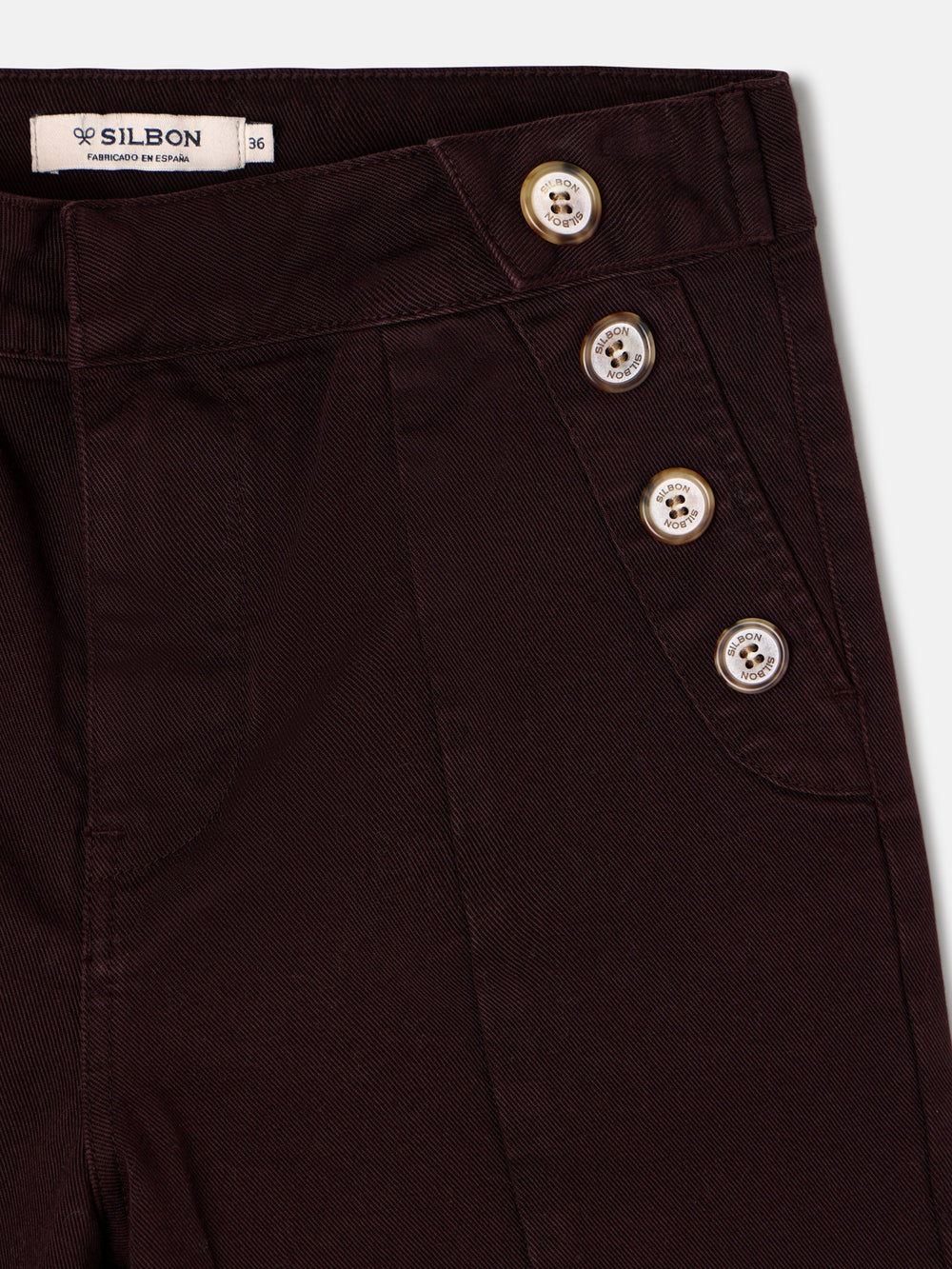 Calças culotte marinheiro castanho escuro