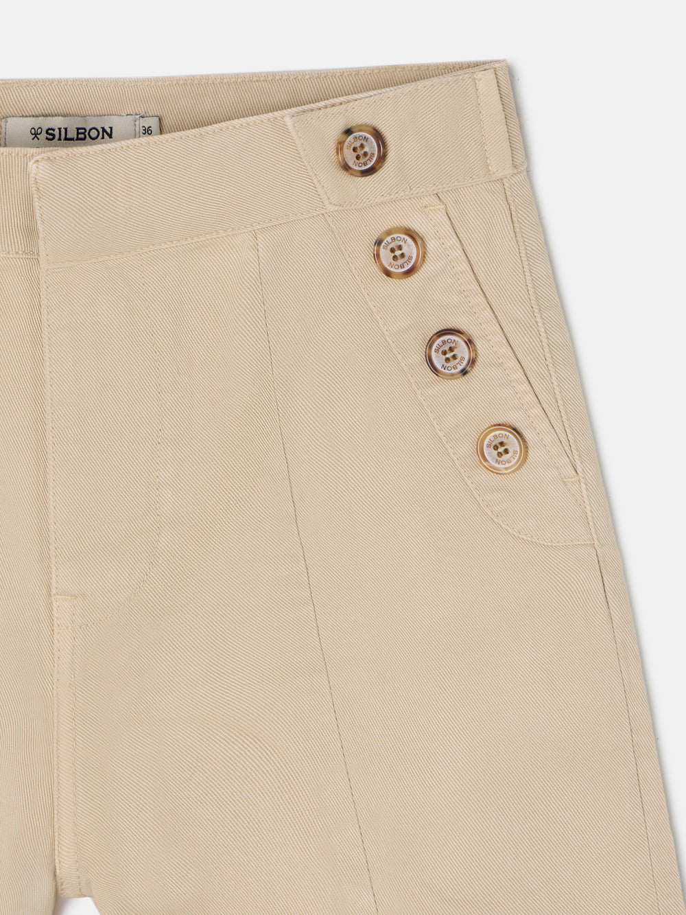 Pantalon culotte marinero beige
