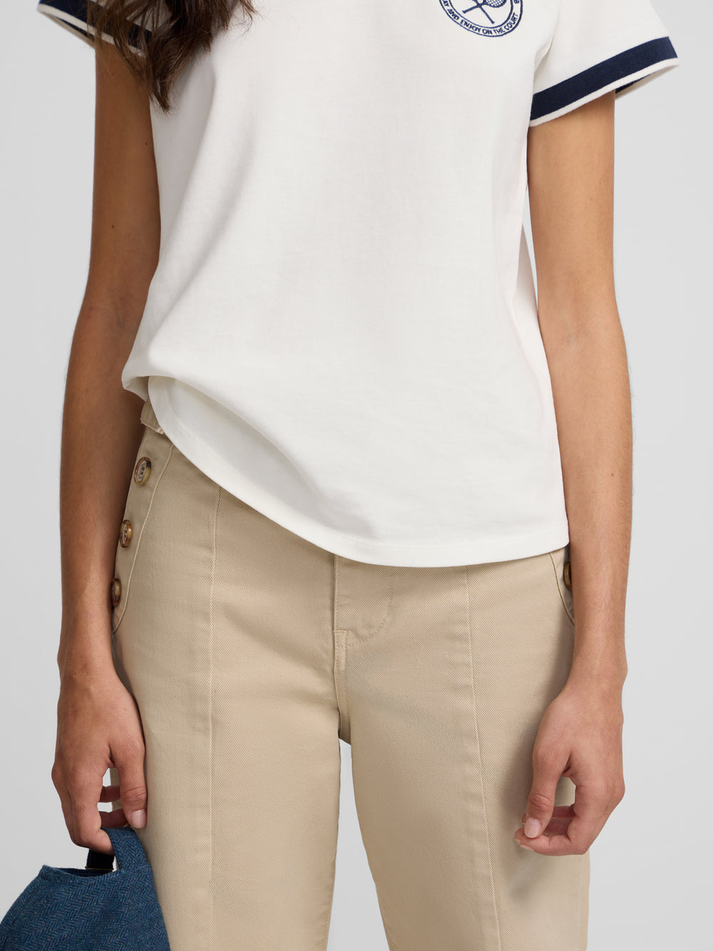 Pantalon culotte marinero beige
