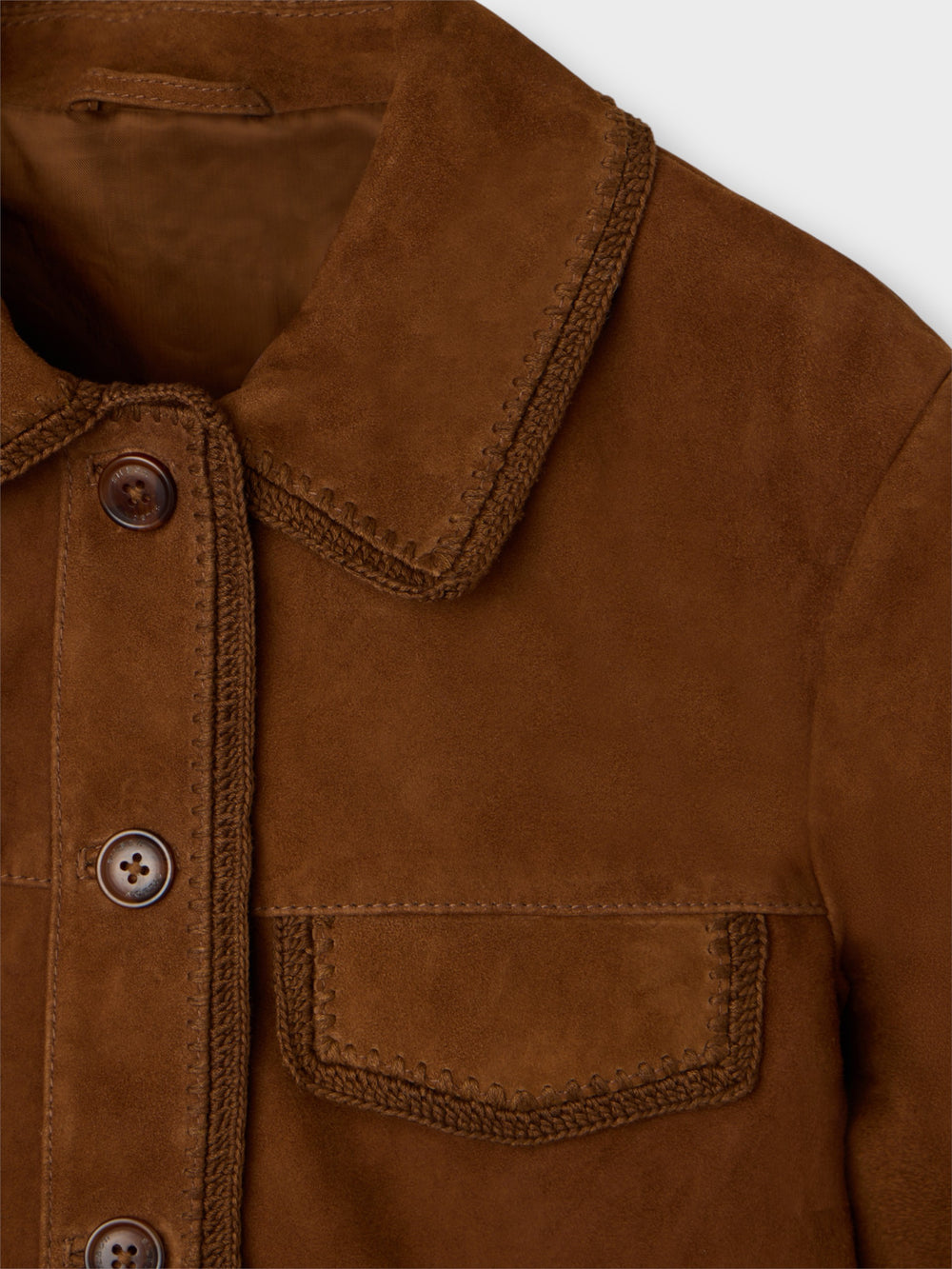 Chaqueta piel ante marron