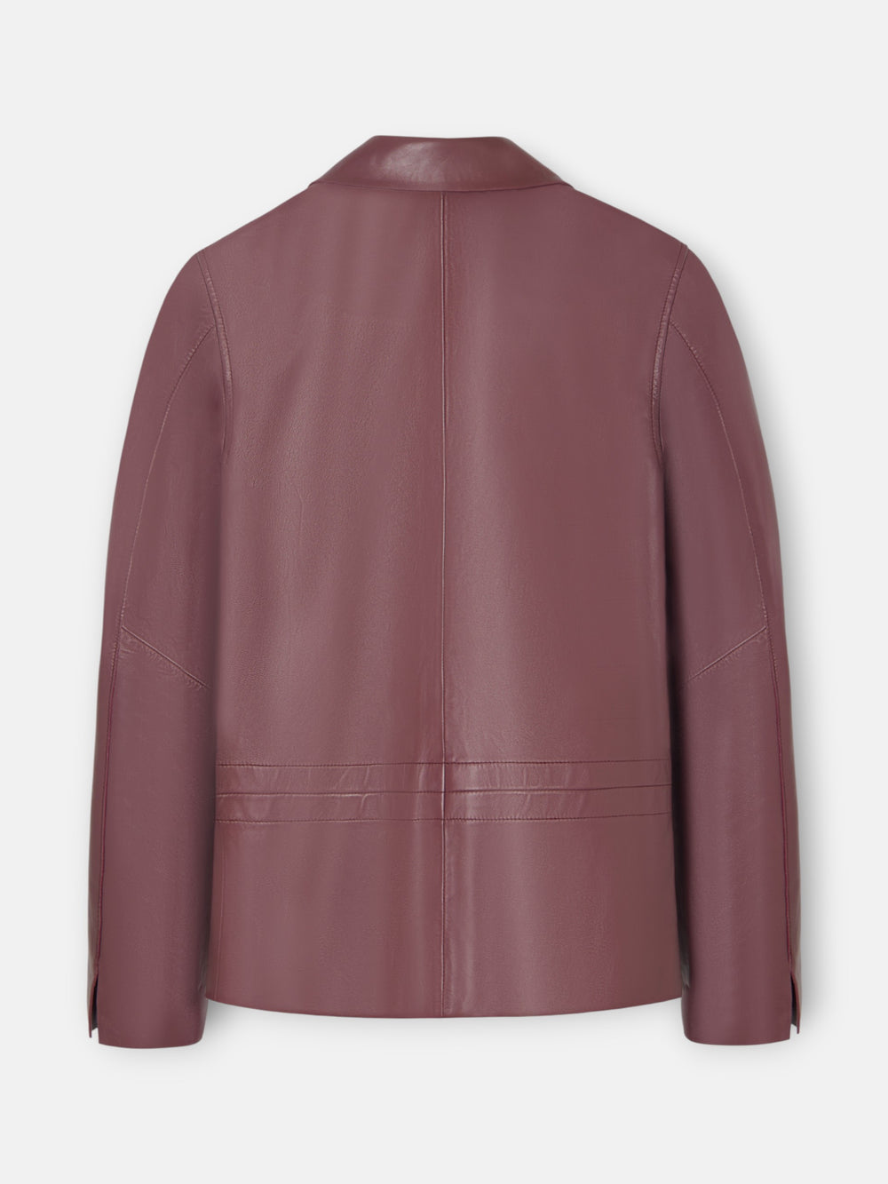 Blazer de pele bordô