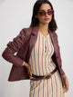 Burgundy leather blazer