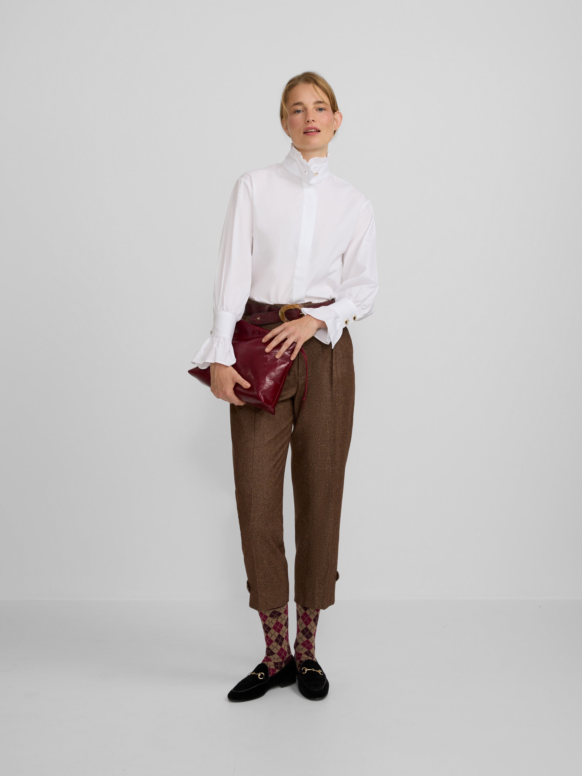 Camisa detalle puño blanca