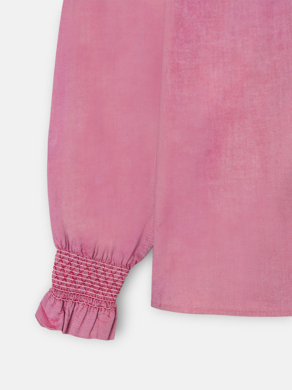 Burgundy gathered cuff shirt