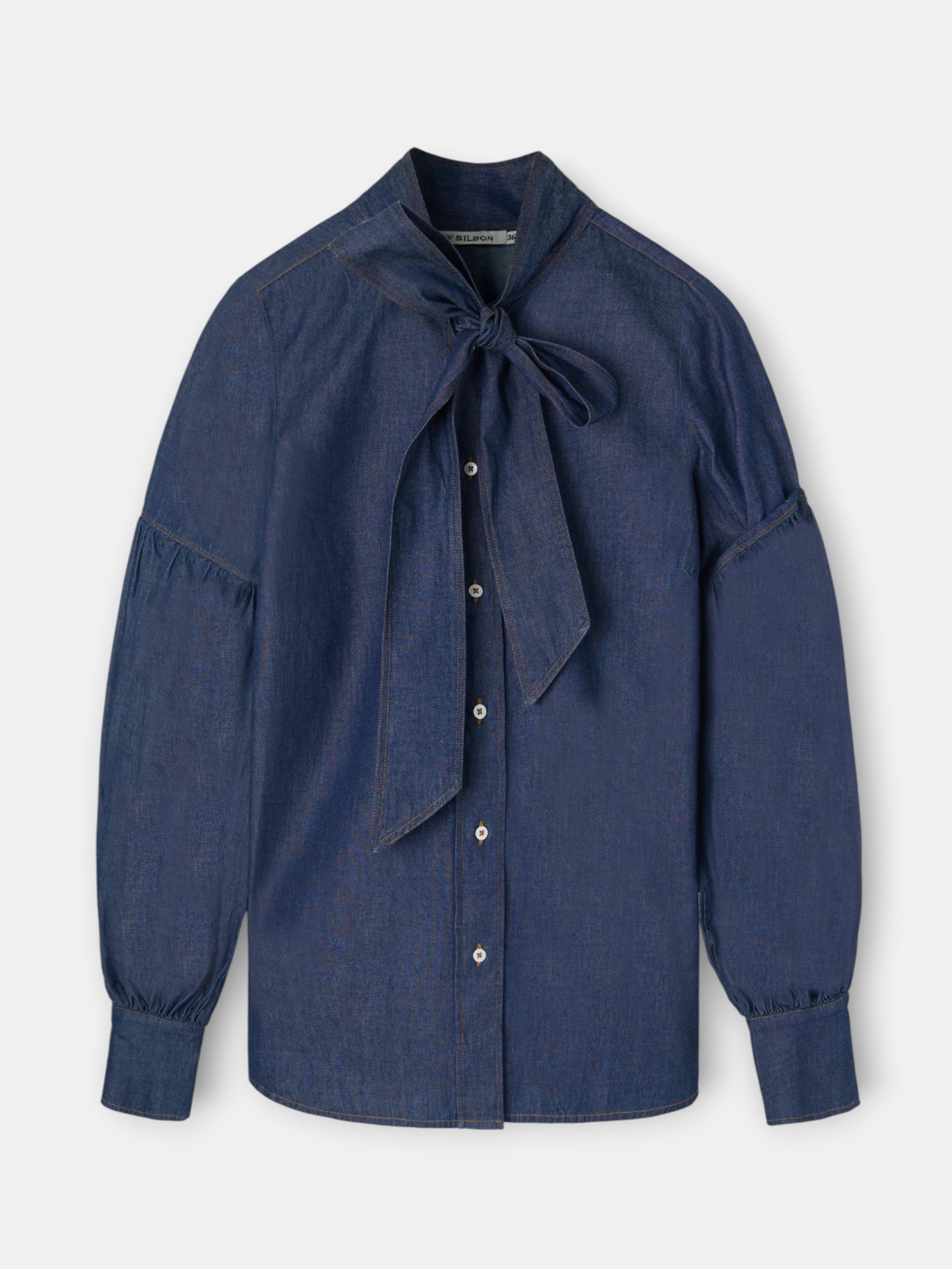 Camisa de ganga com laço