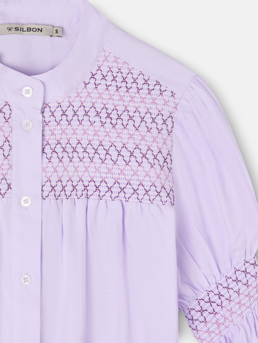 Camisa fruncidos malva