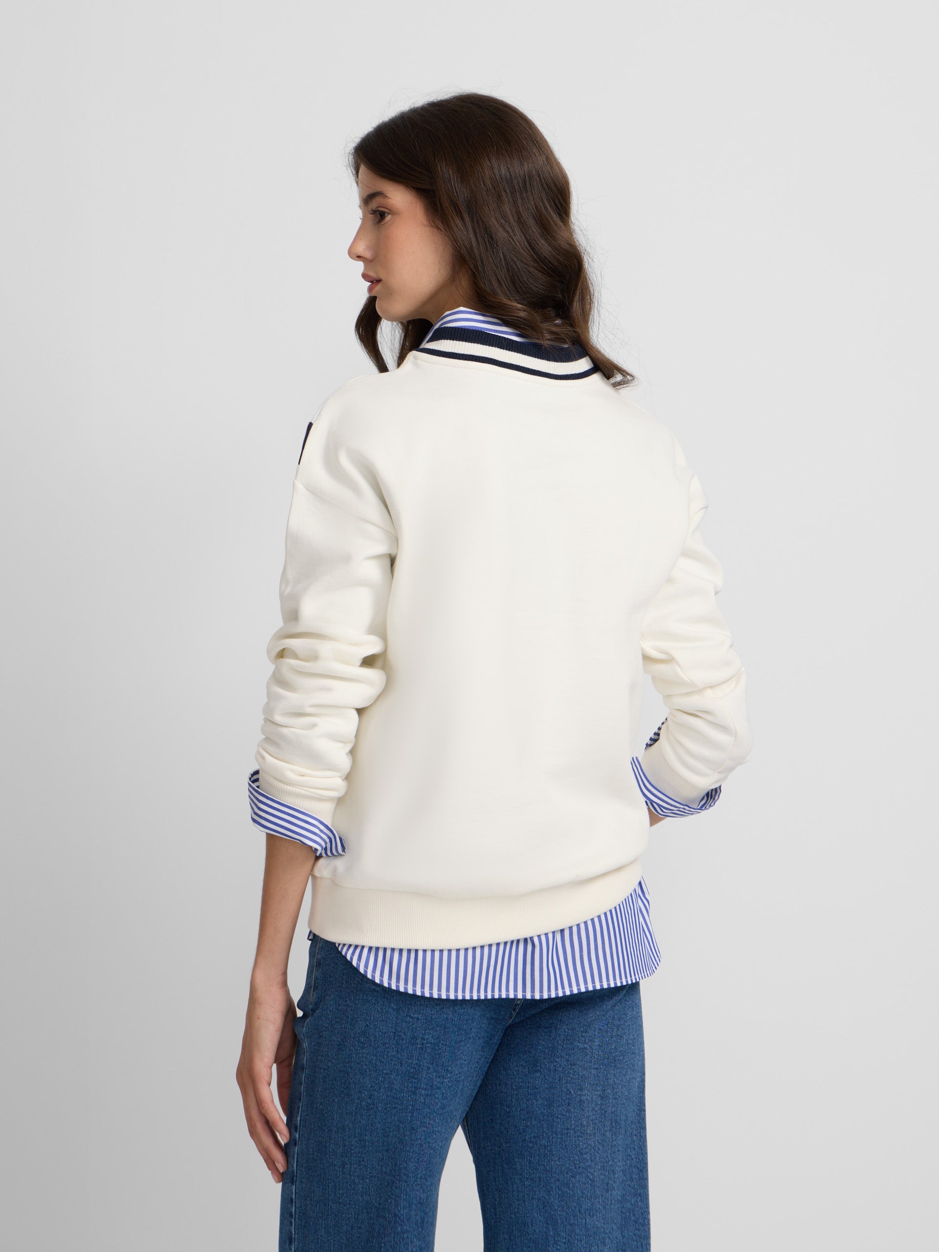 Sudadera woman escudo cruda